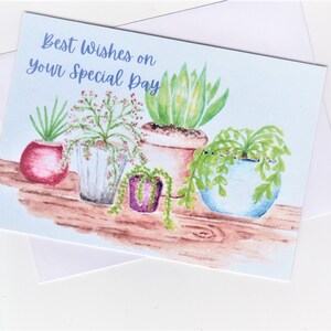 Birthday card, Hand painted card,  Watercolor cards, handmade cards, note cards,  greeting cards, nature cards