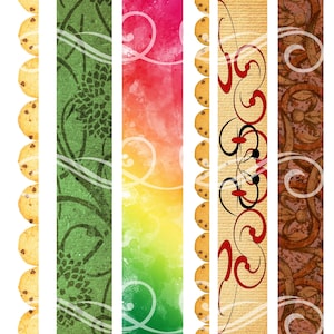 Bordas de páginas decorativas, bordas para impressão, bordas de páginas digitais, enfeites digitais, imprimíveis, bordas de páginas, mídia mista, confecção de cartões