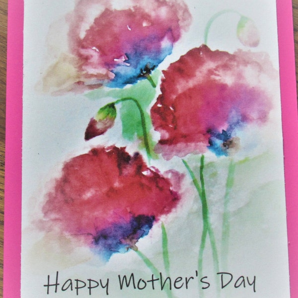 Mother's Day Card, hand painted cards, water color cards, water color prints, hand painted art cards, greeting cards, note cards