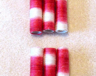 Fiber beads, handmade fabric beads, textile beads, yarn beads, craft supply