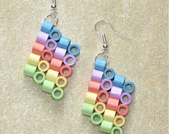 Quilled jewelry, paper earring, quilled earring, paper jewelry, handmade jewelry, colorful earrings, lightweight earrings, handmade earrings