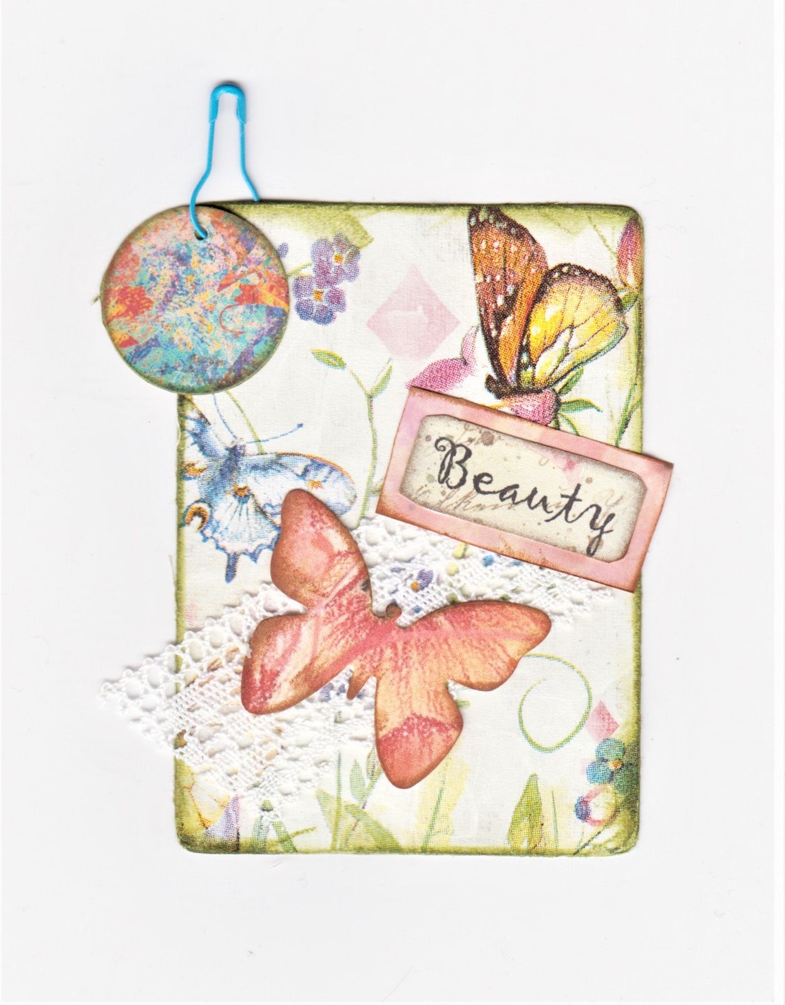 Altered Tags Altered Playing Card, Hanging Tag, Embellished Card, Altered Tags ...