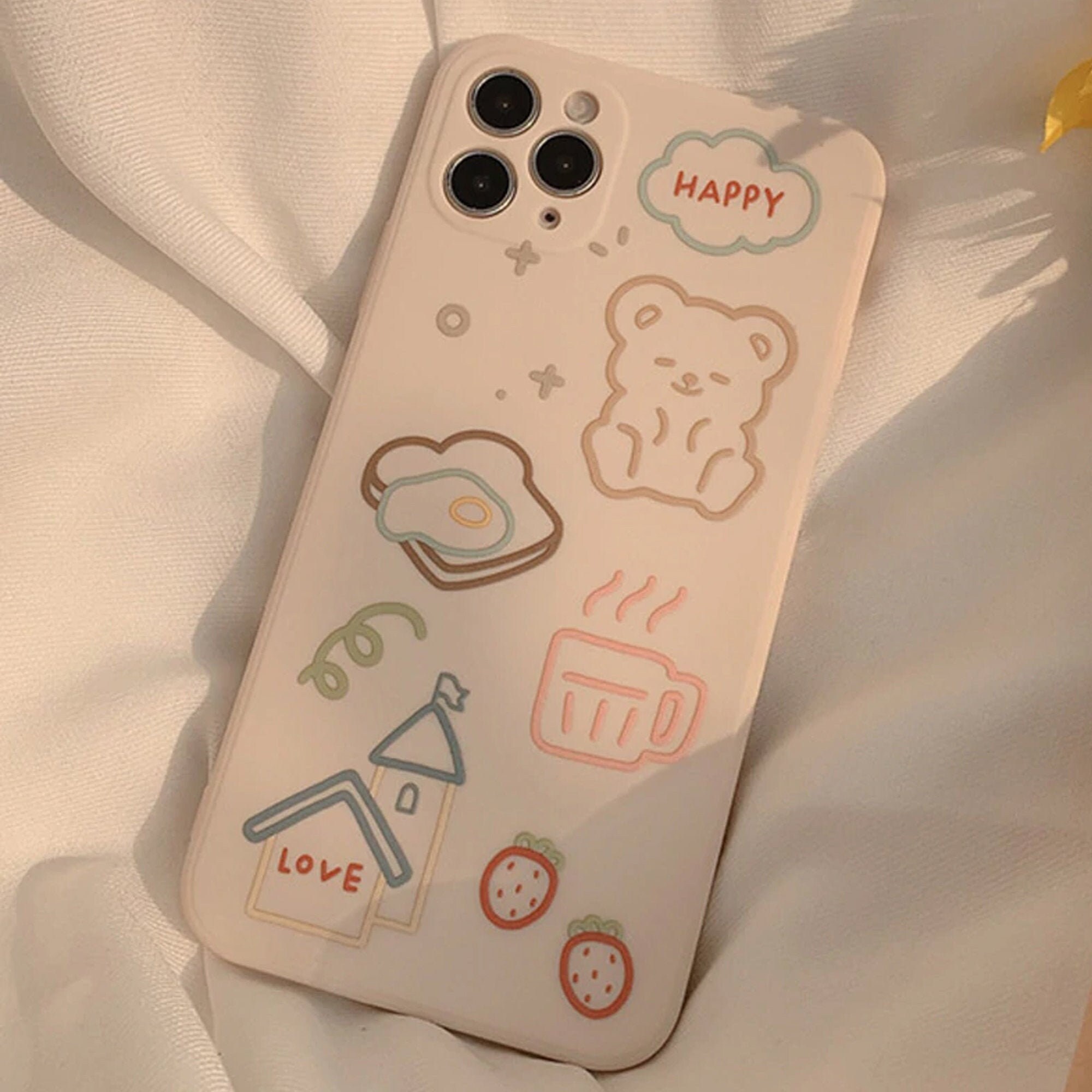 Cute cartoon bear iPhone case Korean Phone Case For iPhone 11 Etsy