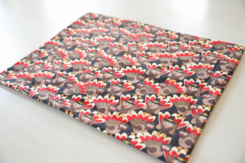 Thanksgiving Turkey Quilted Placemats set of 2 Placemat Etsy