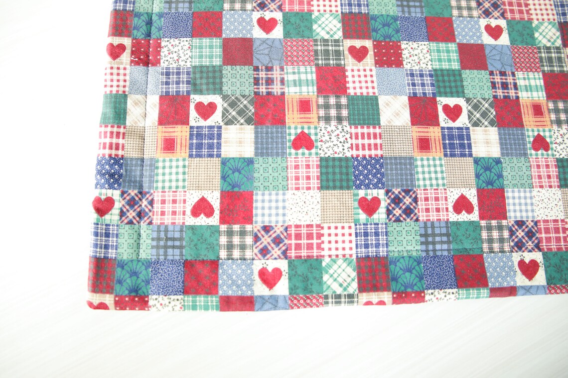Country Plaid Quilted Placemat Placemat Country Quilted Etsy