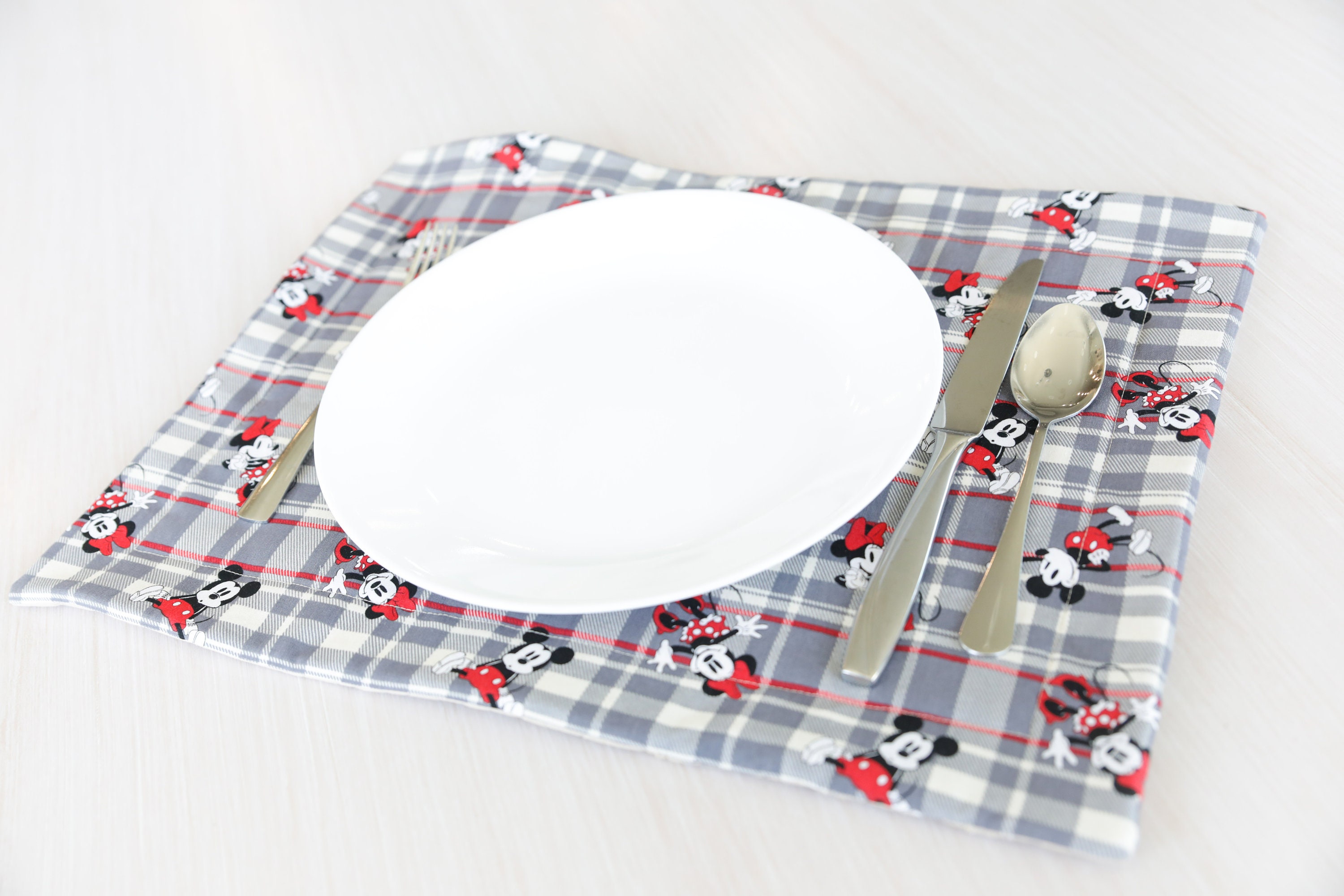 Mickey Minnie Quilted Placemat mouses placemat fabric Etsy