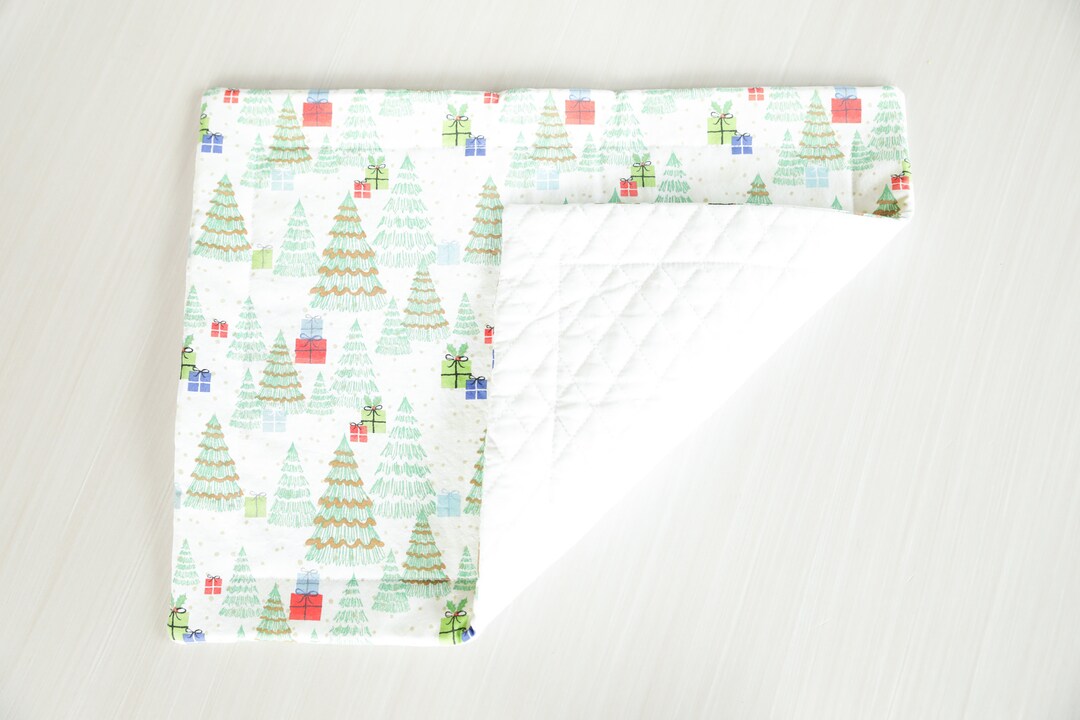 Christmas Tree Quilted Placemat Dinner Placemat, Christmas Trees