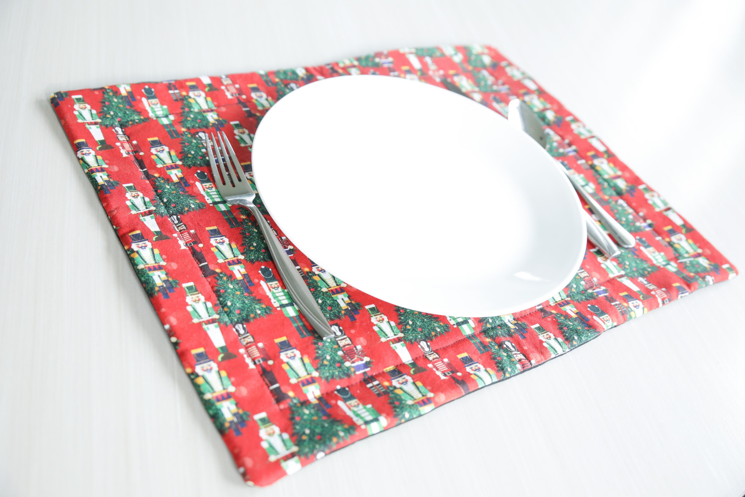Nutcracker Quilted Placemat Dinner Placemat Nutcracker Etsy