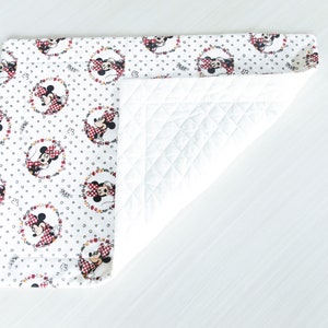 Minnie Mouse Quilted Placemat | Polka Dots, Dinner Placemat, Minnie Mouse Placemat, Minnie Mouse Decor, Washable Placemat, Polka Dots, Red