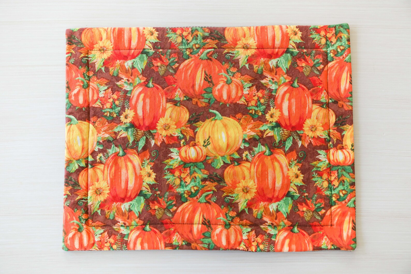 Pumpkin Patch Quilted Placemats set of 2 Placemat Custom Etsy UK
