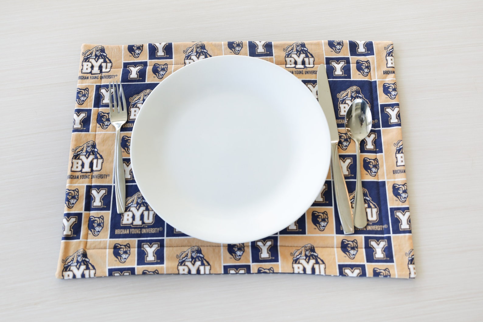 BYU Sports Team Quilted Placemats set of 2 Placemat Custom Etsy