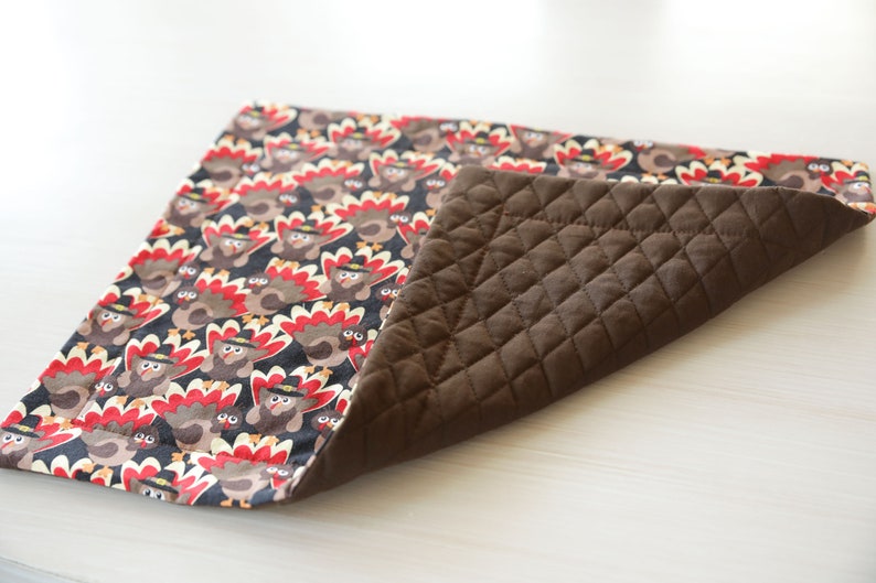 Thanksgiving Turkey Quilted Placemats set of 2 Placemat Etsy