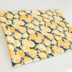 Oranges Quilted Placemat, Placemat, gift idea, oranges placemat, oranges, country placemats, farmhouse, table setting, kitchen, oranges