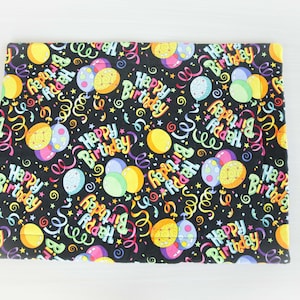 Birthday Balloons Quilted Placemat, Happy Birthday, custom placemat, birthday gift, birthday placemat, celebration, table setting, kitchen