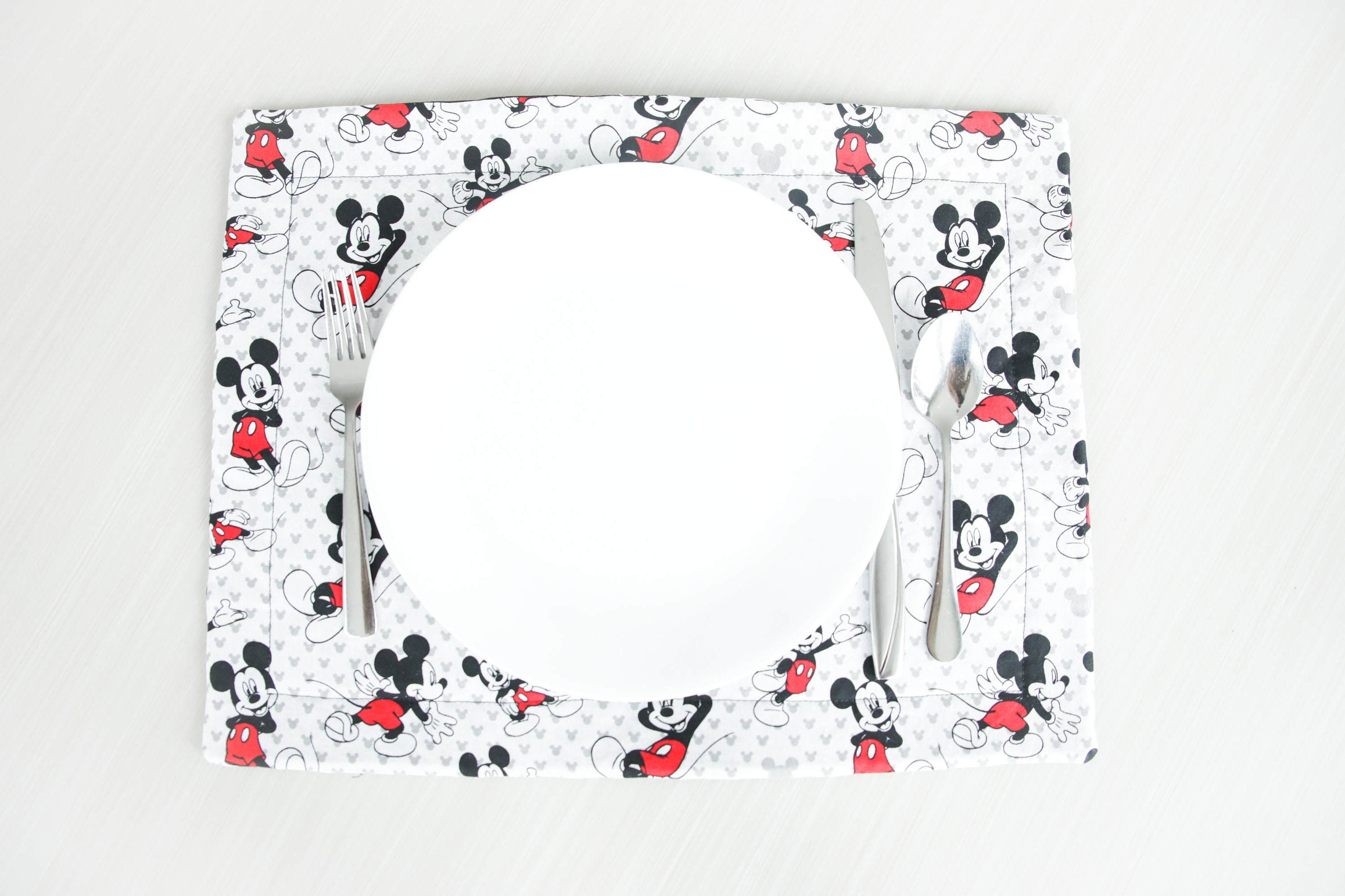 Mickey Mouse Quilted Placemats set of 2 Dinner Placemat Etsy