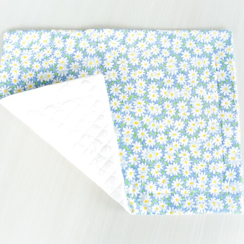 Set of 2 Large Blue and White Daisy Handmade Quilted Pot Etsy