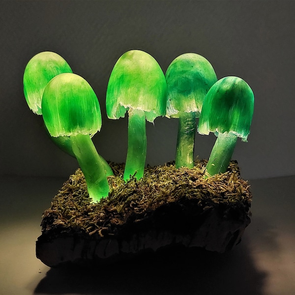 Lampe champignons moderne et originale, Veilleuse en liège et silicone