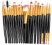 20 Piece Make-Up Brush Set With Gold Ferrule Choose Your Color 