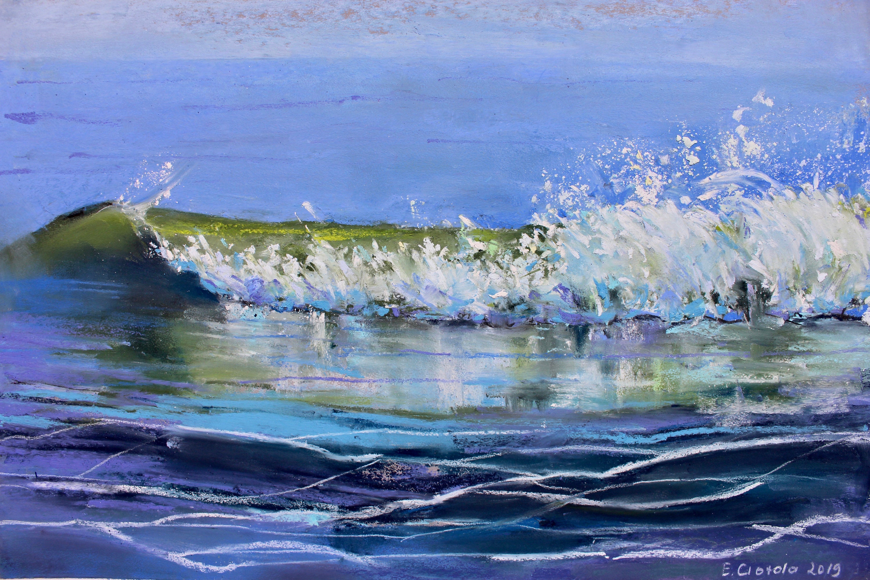 Seascape Painting Original Art Soft Pastel Art Ocean Wall Art Etsy