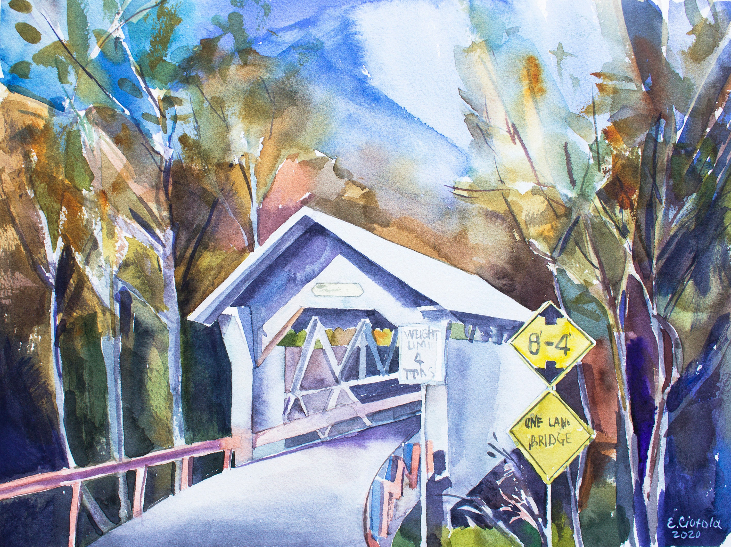 Vermont Painting Original Artwork Trees Artwork Vermont Etsy