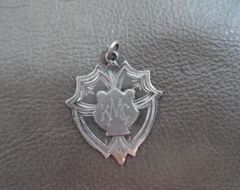 1937 Sterling Silver Novelty Dance Shield Pendant
