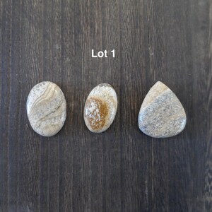 Picture Jasper Cabochon Lot, Picture Jasper Cabochons,Lot of 3 Stones, Wholesale Cabochons