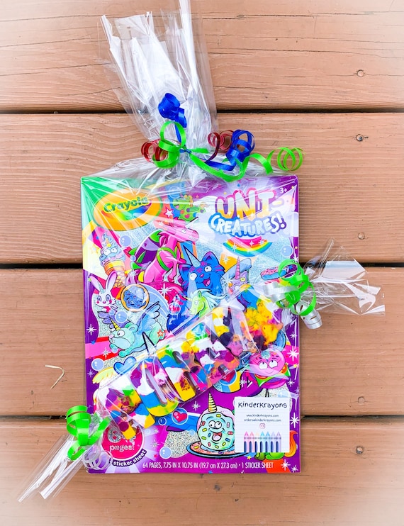 Crayon PARTY FAVOR // Birthday Party Gift // Crayon Party Favor // Non  Candy Favor // Party Favor Bag // Kids Birthday Crayons // Crayola 