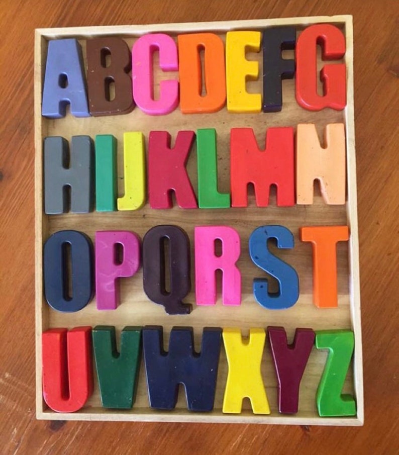 Alphabet Set Alphabet Crayons End of Year Teacher Gifts Teacher Appreciation Birthday Gift Stocking Stuffer Holiday Gift image 1