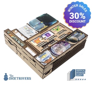 Organizador de juego de mesa Terraforming Mars: Caja todo en uno + tableros de jugador