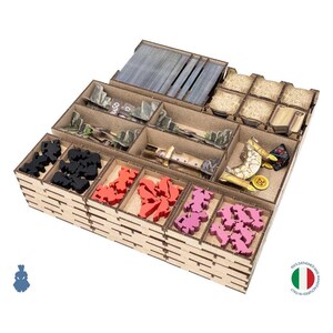Everdell (base game with Pearlbrook, Bellfaire, Spirecrest exp) plus optional wooden Ever Tree Organizer Insert