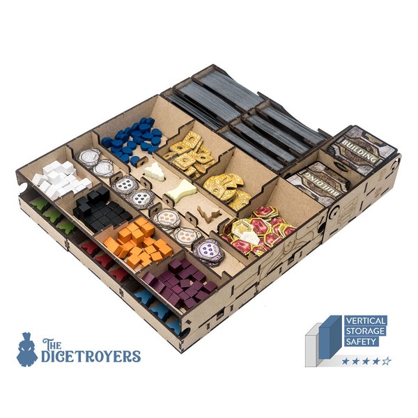 Lords of Waterdeep (Base Game or with Scoundrels of Skullport Exp) Organizer Insert