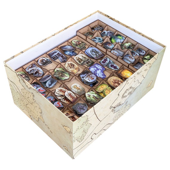 Mind's Vision Storage Organizer compatible with GLOOMHAVEN (international)  by Bucaneiros | Fully Assembled | HDF | Spoiler Free | With Lids