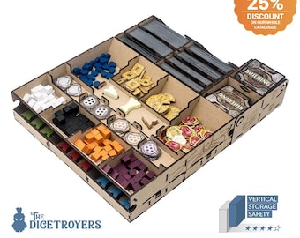 Lords of Waterdeep (Base Game or with Scoundrels of Skullport Exp) Organizer Insert