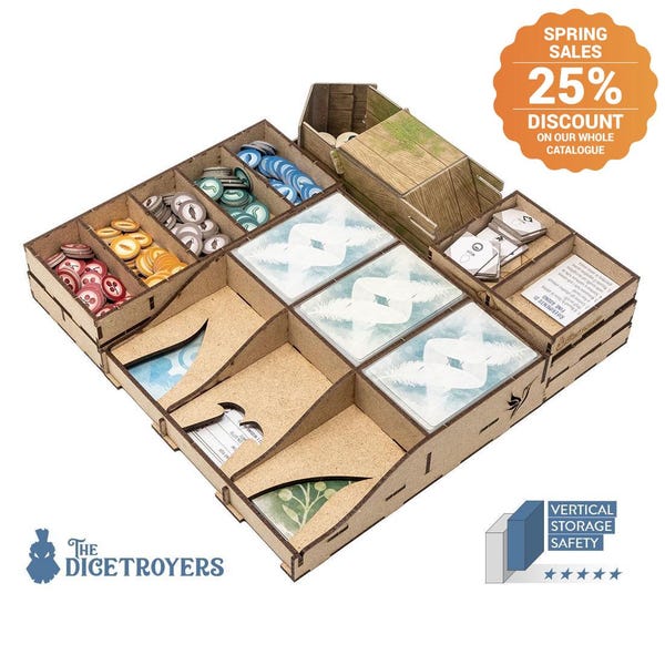 Spannweite (Basisspiel Oder Mit Europäischer Erfahrung) + optionaler Würfelturm Organizer Insert