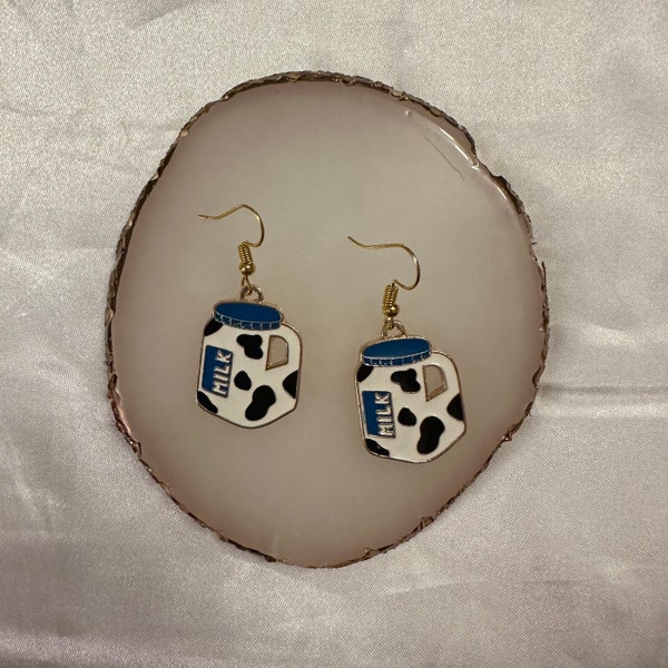 Milk bottle earrings