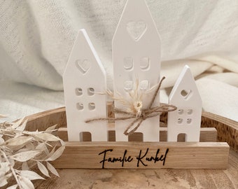 Houses with desired name/family name | Gift set | Housewarming gift | Souvenir Raysin | Gift box