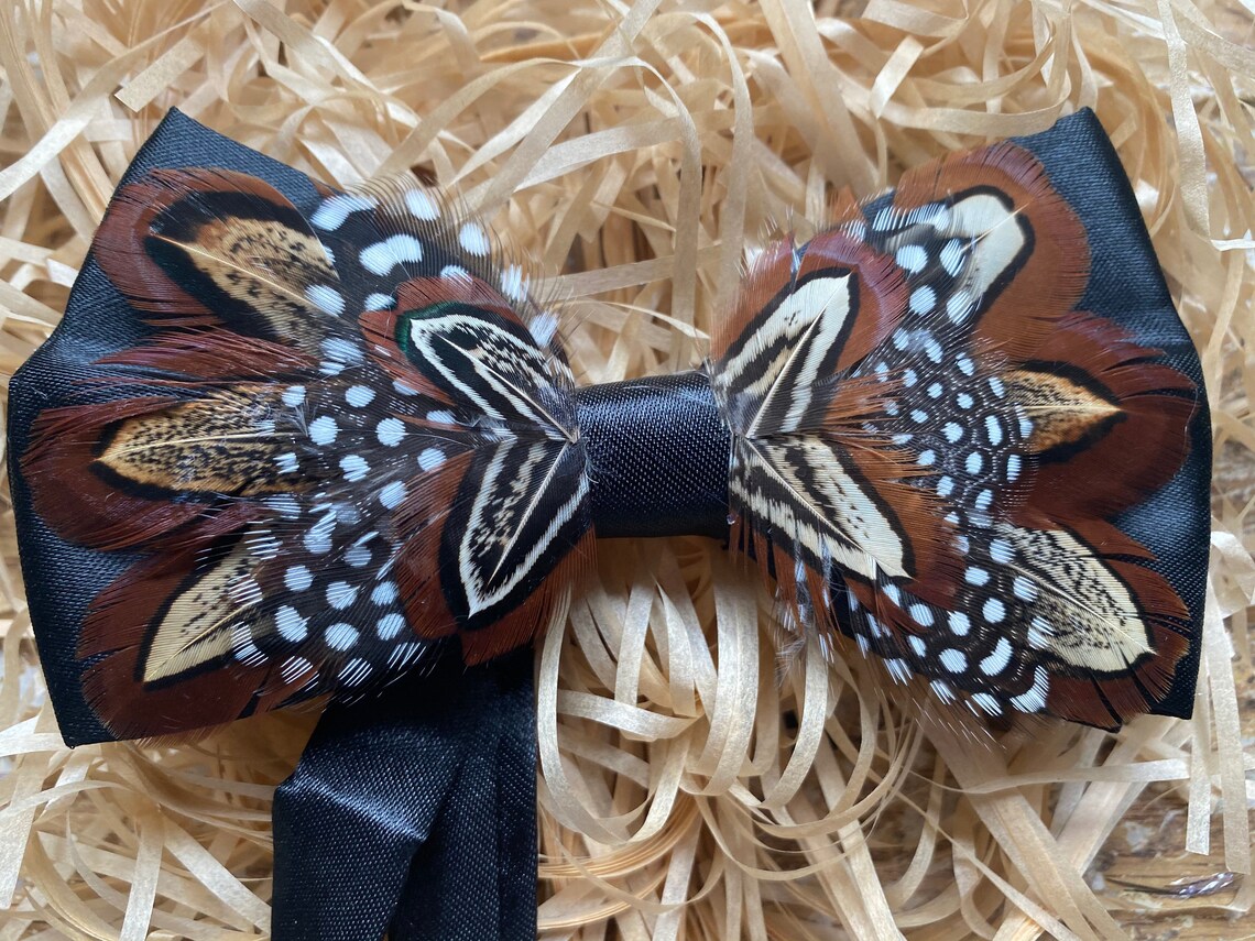 Feather Bow Tie Etsy