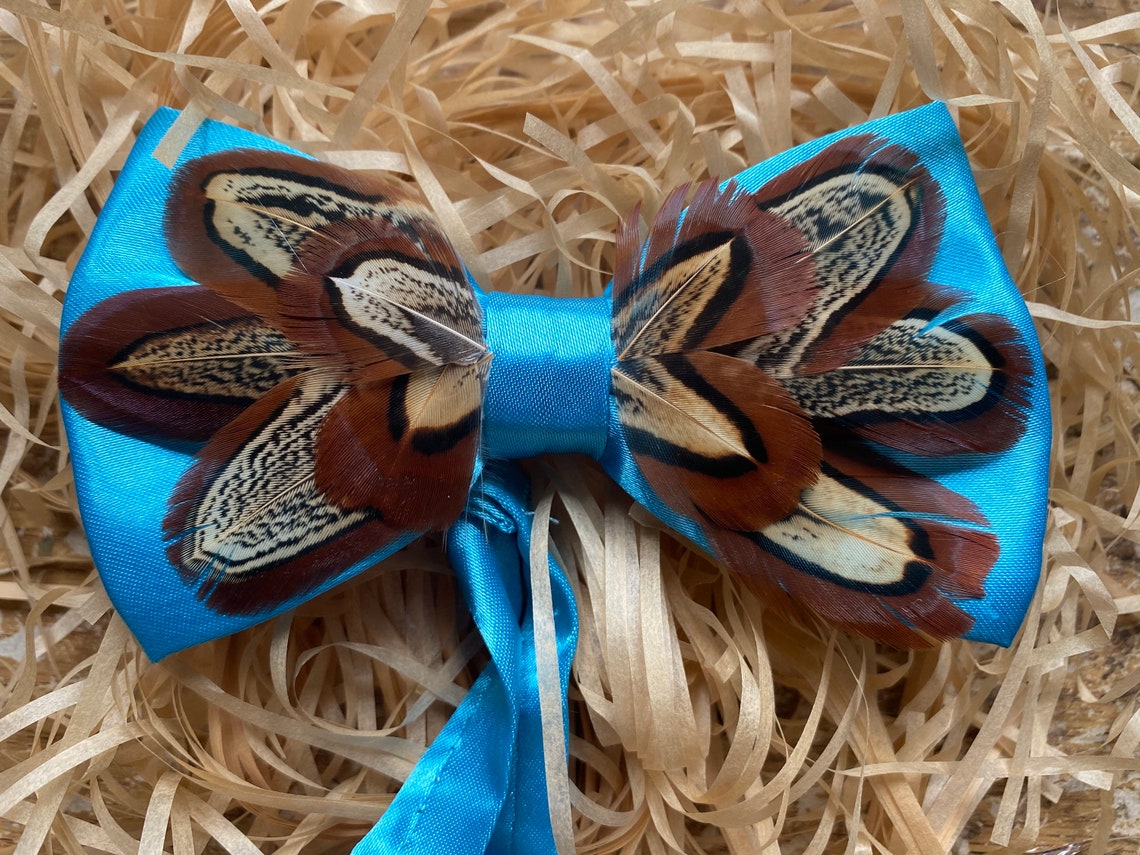 Feather Bow Tie Etsy