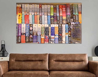 Stephen King Custom Art- Constant Reader- Original Stephen King Art- Ready to Hang Gallery Wrapped Canvas- Stephen King Print- Book Art