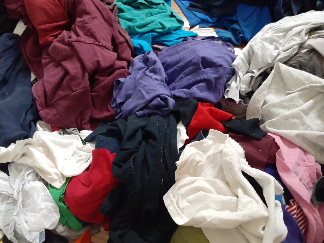 Tshirt Knit Fabric Scraps, Reclaimed Fabric, Upcycled Fabric, Eco