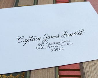 Custom Calligraphy Envelopes / Handwritten addressing for wedding invitations / "Jane" Style II