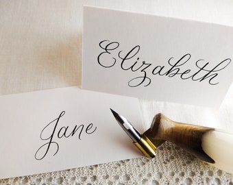 Wedding Place Cards / Handwritten / Modern Calligraphy / Escort cards / Name Cards / Custom Calligraphy / "Jane" Style