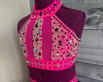 Ready to Ship! Custom Hot Pink with Black accents Costume