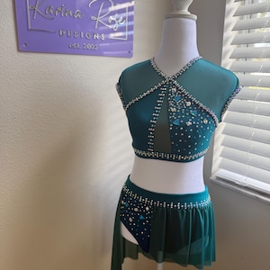 READY TO SHIP - Child Large Teal Custom Costume