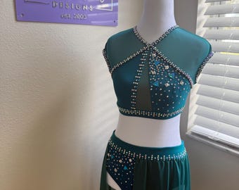 READY TO SHIP - Child Large Teal Custom Costume