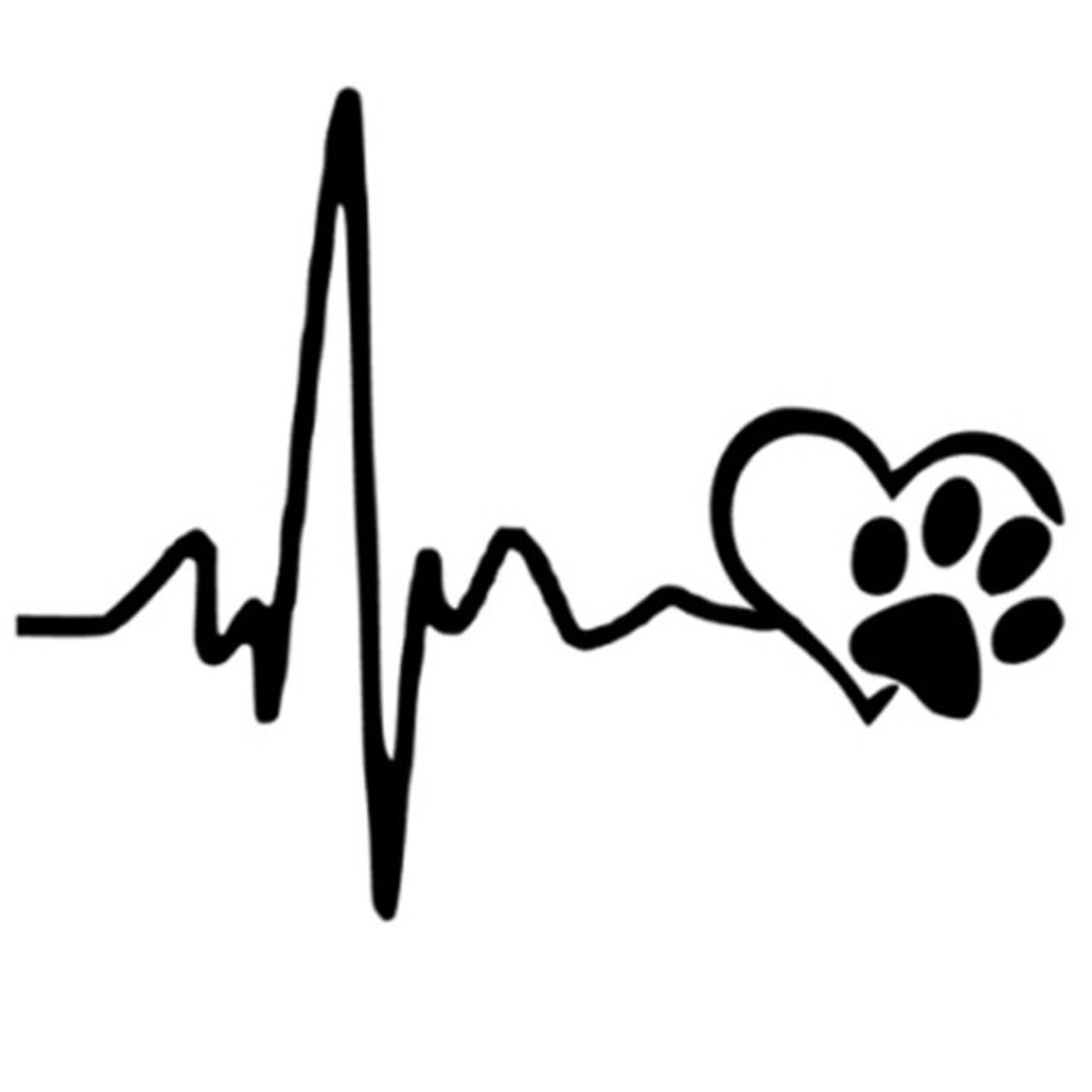Heartbeat Pet Lover Car Sticker Etsy UK