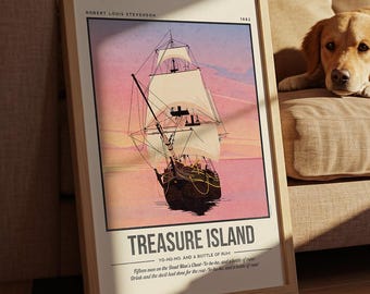 Treasure Island Print | Robert Louis Stevenson Quote Wall Art | Classics Literary Gift | Bookish Home Decor