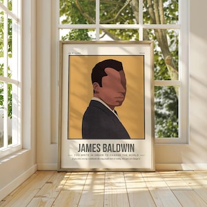 James Baldwin Poster | Author Quote Wall Art | Retro Literary Poster | Book Lover Literature Art | Bookish Gift | Literature Art Print