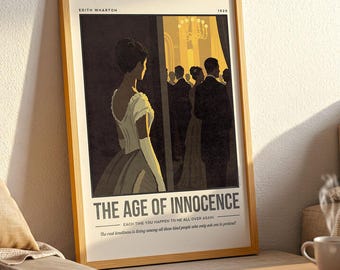 The Age of Innocence Print | American Literature Wall Art | Edith Wharton Quote Poster | Literary Gift