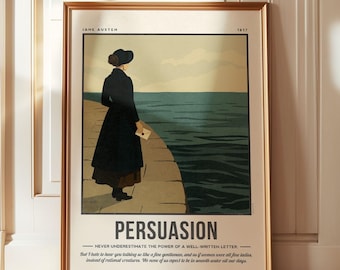 Persuasion Print | Jane Austen Quote Wall Art | Book Lover Literature Art | Bookish Gift